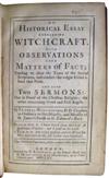 HUTCHINSON, FRANCIS. An Historical Essay concerning Witchcraft . . . Second Edition, with considerable Additions.  1720